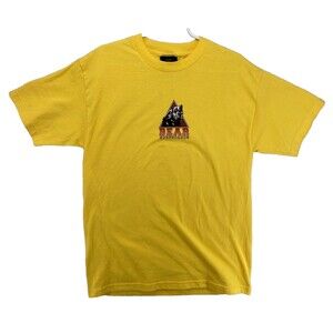 Bear Surfboards Size Large T-Shirt Yellow Logo Vintage 1990's Surf Wave Graphic
